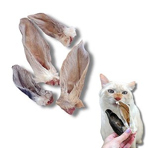 Orelha de Coelho Mordedor 100% Natural Para Cães 5 Uni Bicho do Mato