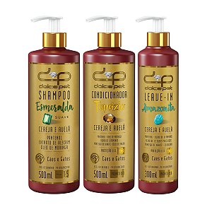 Kit Dolce Pet Shampoo Suave Condicionador Leave In Cereja e Avelã Cães e Gatos