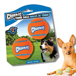 Chuckit Tennis Balls Bolinha de Tenis Para Caes 2 Uni Tamanho M