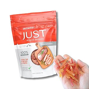 Just Petisco Para Cães Natural Mix Tiras de Frango e Pato 75g