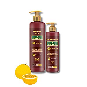 Kit Shampoo Suave e Condicionador Connect Dolce Pet Cães Gatos Maracujá
