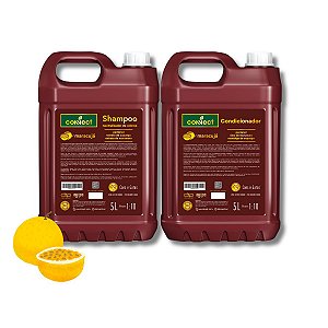 Kit Shampoo Neutralizador e Condicionador Connect Dolce Pet Maracujá 5L 1:10