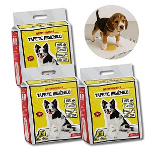 Kit 3 Tapete Higiênico Para Cães Com Atrativo Canino Germanhart 30 Um