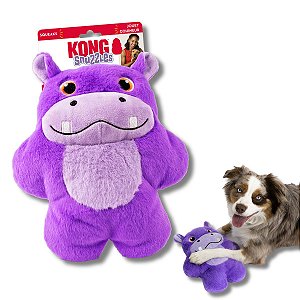 Kong Snuzzles Hipopótamo Pelúcia Para Cães com Apito GG