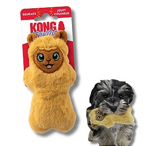 Kong Snuzzles Mini Lhama Pelúcia Para Cães Pequena com Apito