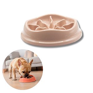 Comedouro Lento Interativo Para Cães Stark Slow 350ml Rosê