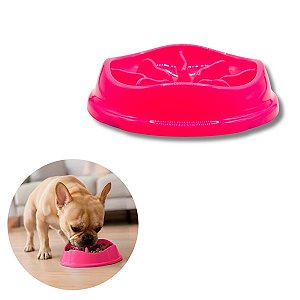 Comedouro Lento Interativo Para Cães Stark Slow 350ml Pink Neon