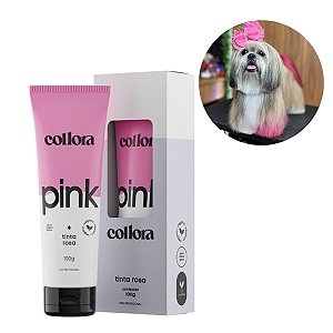 Máscara Pet Pigmentadora Collora 100g Rosa Para Cães Bubbles
