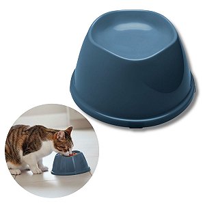 Comedouro Alto Para Cães e Gatos Stark High Cinza