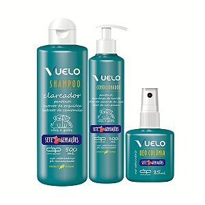 Kit Shampoo Clareador Condicionador e Perfume Sete Sensações Vuelo Cães