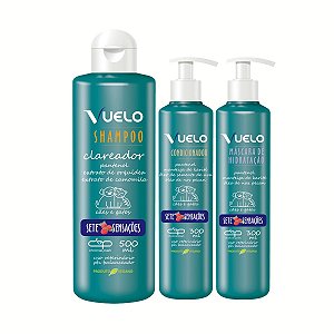 Kit Shampoo Clareador Condicionador e Máscara Sete Sensações Vuelo Cães