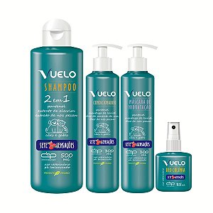 Kit Shampoo 2 em 1 Condicionador Máscara e Perfume Sete Sensações Vuelo Cães