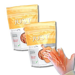Kit 2 Just Petisco Para Cães Natural Tiras de Frango 55g