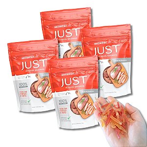 Kit 4 Just Petisco Para Cães Natural Mix Tiras de Frango e Pato 75g
