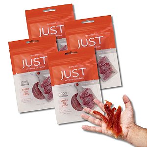 Kit 4 Just Petisco Para Cães Natural Steak de Pato 75g