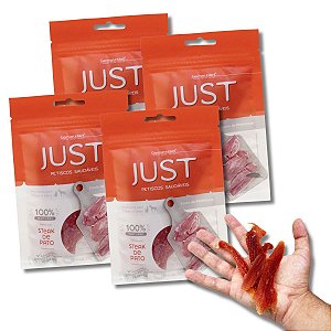 Kit 4 Just Petisco Para Cães Natural Steak de Pato 55g