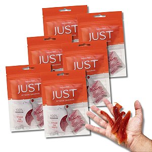 Kit 6 Just Petisco Para Cães Natural Steak de Pato 55g