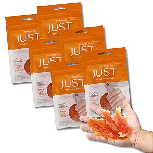 Kit 6 Just Petisco Para Cães Natural Steak de Frango 55g