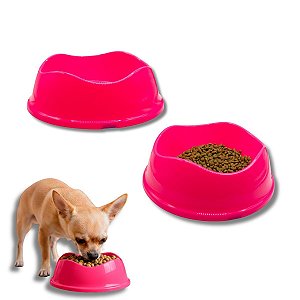 Kit Comedouro e Bebedouro Para Cães e Gatos Stark Bowl 350ml Pink Neon