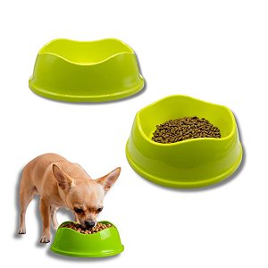 Kit Comedouro e Bebedouro Para Cães e Gatos Stark Bowl 350ml Verde Neon