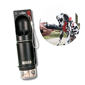 Kong Garrafa Bebedouro Portátil Para Cães Aço Inoxidável H2o Trek& Treat 295ml
