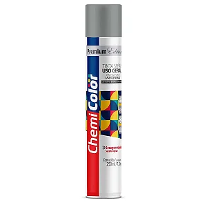 TINTA SPRAY USO GERAL ALUMINIO CHEMICOLOR 250ML/120G (6)