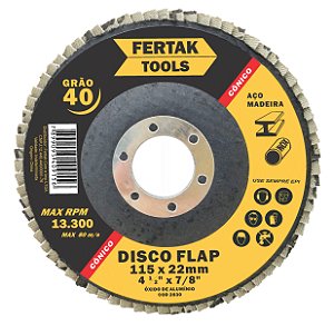 DISCO FLAP 4 1/2 GRAO 80 CONICO 115X22MM (10N) 2832