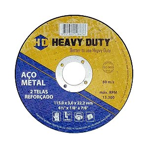 DISCO DE CORTE 41/2 115X3,0X22.2MM (10 N)