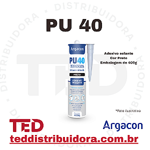 ADESIVO PU 40 PRETO 400G ARGACON