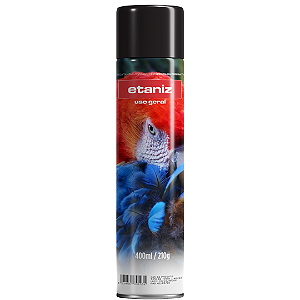 Tinta Spray Preto Fosco Etaniz 400ml/210g Uso Geral
