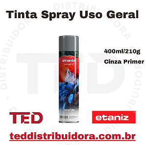 TINTA SPRAY USO GERAL CINZA PRIMER ETANIZ 400ML/210G