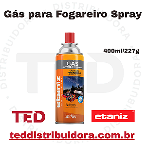 GAS PARA FOGAREIRO SPRAY 400ML/227G ETANIZ