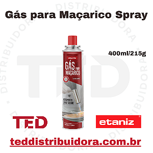 GAS PARA MACARICO SPRAY 400ML/215G ETANIZ