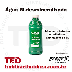 AGUA BIDESMINERALIZADA P/ BAT E RADIADOR RADNAQ 1L