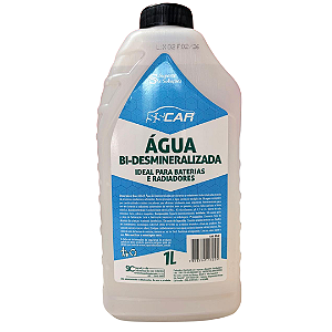 Água Bidesmineralizada SSCAR 1 Litro para Baterias e Radiadores