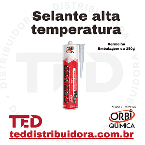 SELANTE ACETICO ALTA TEMPERATURA 250 G - VERMELHO