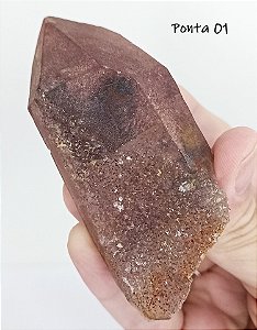 Pontas Cristal com Incrustação de Goethita