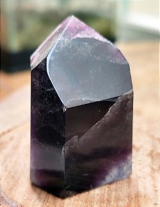 Ponta de Fluorita Roxa com Verde Azulado