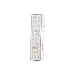 LUMINÁRIA DE EMERGÊNCIA 30 LEDS 100 LUMENS SUPER SLIM - SEGURIMAX
