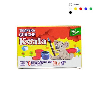TINTA GUACHE 15ML 6 CORES KOALA