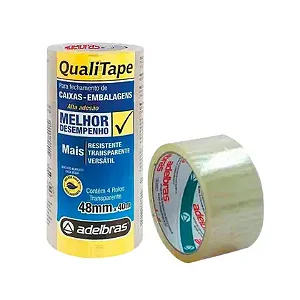 FITA ADESIVA PARA EMBALAGEM 48MM X 40M TRANSPARENTE ADELBRAS