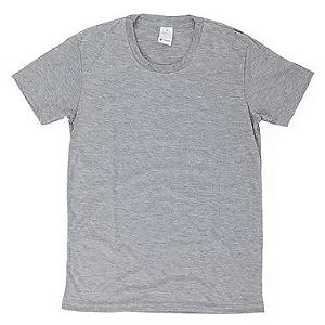 Camiseta Tradicional Cinza Mescla Confort Adulto Poliéster - Mr.Mug