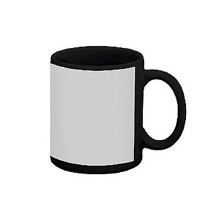 CANECA PRETA COM TARJA BRANCA - Mr. Mug