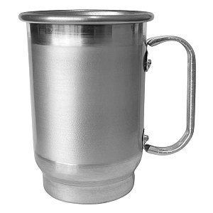 CANECA CHOPP DE ALUMINIO PRATA TARJA 600ML - S - MR MUG