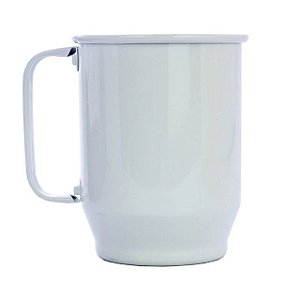 CANECA CHOPP DE ALUMINIO BRANCO 600ML - MR MUG