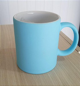 CANECA CERÂMICA FOSCA COR AZUL BEBÊ