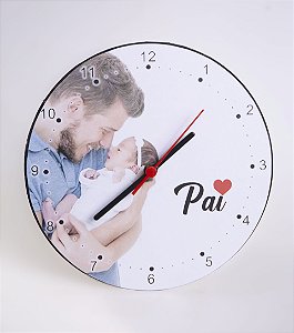 RELÓGIO REDONDO EM MDF PERSONALIZADO COM FOTO