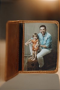 Carteira em couro personalizada com foto