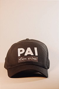 Boné preto personalizado Dia dos Pais
