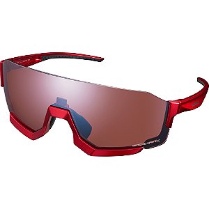 OCULOS SHIMANO AEROLITE II - ARMACAO INFER. VERMELHO - LENTE RIDESCAPE AL